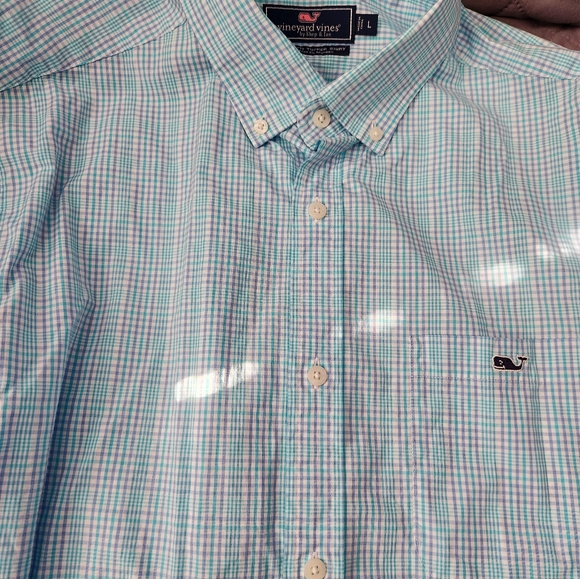 VINEYARD VINES MENS LARGE PLAID LONG SLEEVE BUTTON DOWN TUCKER SHIRT - Picture 7 of 10